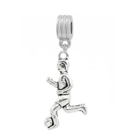 Soccer Player European Bead Compatible for Most European Snake Chain Bracelet - Sexy Sparkles Fashion Jewelry - 2
