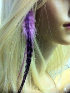 Feather Hair Extension Purple Clip on Feather Hair Extension Approx 5-7 Long Salon Quality Feathers - Sexy Sparkles Fashion Jewelry