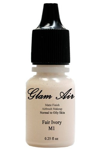 Glam Air Airbrush M1 Fair Ivory Matte Foundation Water-based Makeup (999) (Ideal for normal to oily skin) (0.25 Oz)