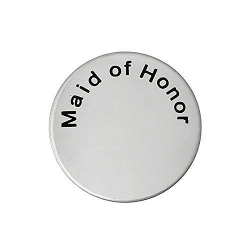 Floating Charms for Glass Living Memory Locket Pendant and Stainless Steel Back Plate (''Maid of Honor'' Back Plate)