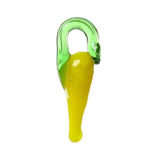 Yellow Spicy Chili Pepper Lampwork Glass Charm Pendant