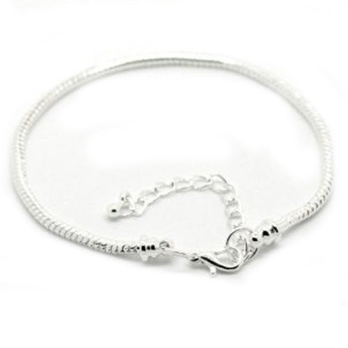 Starter Master 7 Bracelet- Removable Lobster Clasp - Beads Won't Fall Off + 2 Extension Chain - Sexy Sparkles Fashion Jewelry