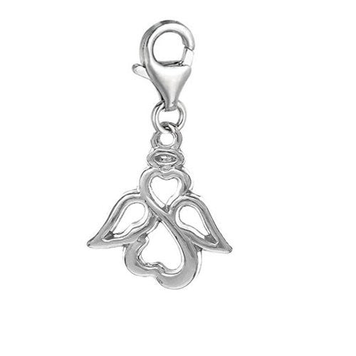 Clip on Angel Dangle Charm Pendant for European Clip on Charm Jewelry w/ Lobster Clasp - Sexy Sparkles Fashion Jewelry