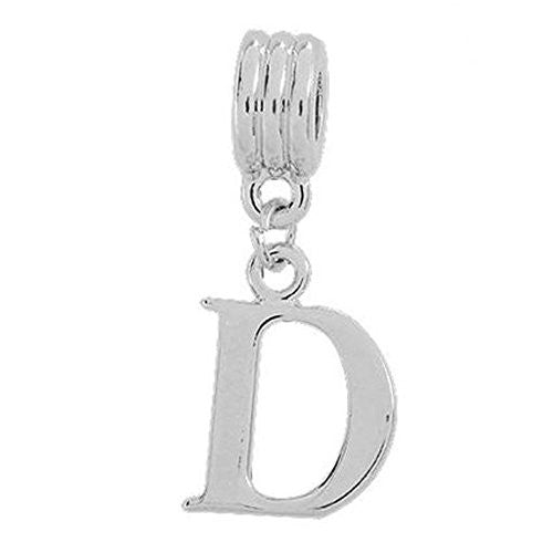 Alphabet Spacer Charm Beads Letter D for Snake Chain Bracelets - Sexy Sparkles Fashion Jewelry - 1