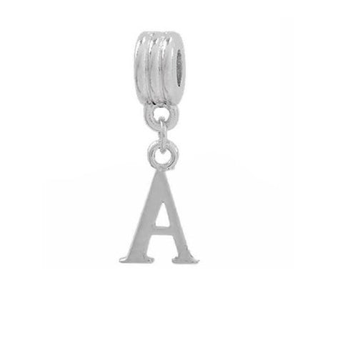 Alphabet Spacer Charm Beads Letter A for Snake Chain Bracelets - Sexy Sparkles Fashion Jewelry - 2