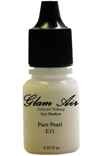 Glam Air Airbrushsh Eye Shadow s Water-based 0.25 Fl. Oz. Bottles of Eyeshadow( Choose Your s From Menu) (E11-PURE PEARL)