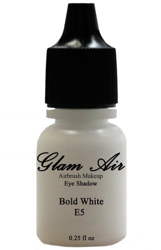 Glam Air Airbrushsh Eye Shadow s Water-based 0.25 Fl. Oz. Bottles of Eyeshadow( Choose Your s From Menu) (E5- BOLD WHITR)