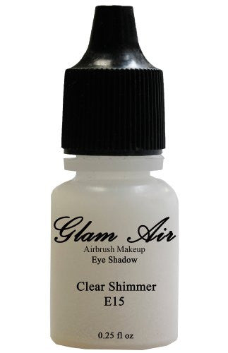Glam Air Airbrushsh Eye Shadow s Water-based 0.25 Fl. Oz. Bottles of Eyeshadow( Choose Your s From Menu) (E15- CLEAR SHIMMER)