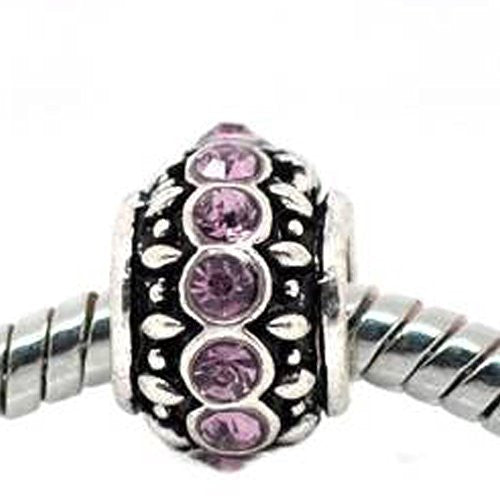 Amethyst Birthstone Charm Beads for Snake Chain Bracelets - Sexy Sparkles Fashion Jewelry - 1