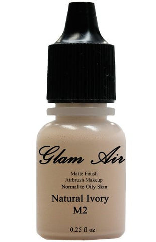Airbrush Makeup Foundation Matte M2 Natural Ivory and M4 Classic Beige Water-based Makeup Lasting All Day 0.25 Oz Bottle By Glam Air - Sexy Sparkles Fashion Jewelry - 2