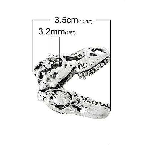 Dinosaur Skull Charm Pendant For Necklace - Sexy Sparkles Fashion Jewelry - 3