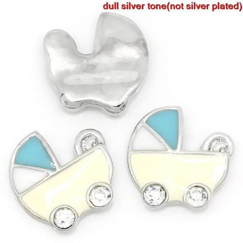 Stroller Floating Charms For Glass Living Memory Lockets - Sexy Sparkles Fashion Jewelry - 4