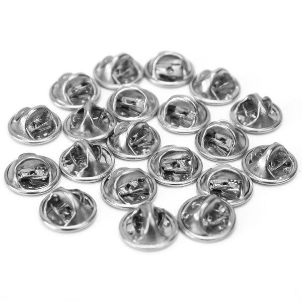 20 Pcs Stainless Steel Comfort Fit Butterfly Clutch Metal Pin Backs Replacement