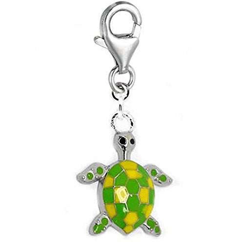 Turtle Charm Pendant for European Clip on Charm Jewelry w/ Lobster Clasp - Sexy Sparkles Fashion Jewelry - 1