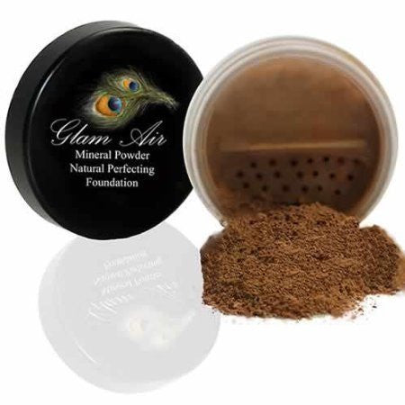 Glam Air Airbrush Makeup Water Based Foundation Choose Matte or Satin Finish for Flawless Looking Skin (0.25oz Bottles) (DARK MINERAL LOOSE FOUNDATION) - Sexy Sparkles Fashion Jewelry