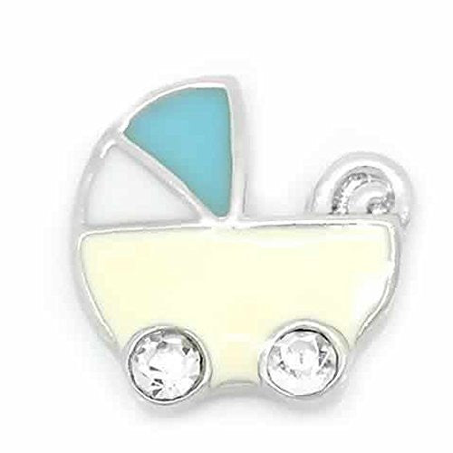 Stroller Floating Charms For Glass Living Memory Lockets - Sexy Sparkles Fashion Jewelry - 1