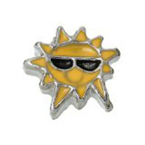 Sun Floating Charm for Glass Living Memory Locket Pendant - Sexy Sparkles Fashion Jewelry