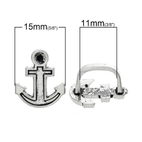 Anchor Charm Beads for Leather Bracelet/watch Bands or Wrist Bands - Sexy Sparkles Fashion Jewelry - 2