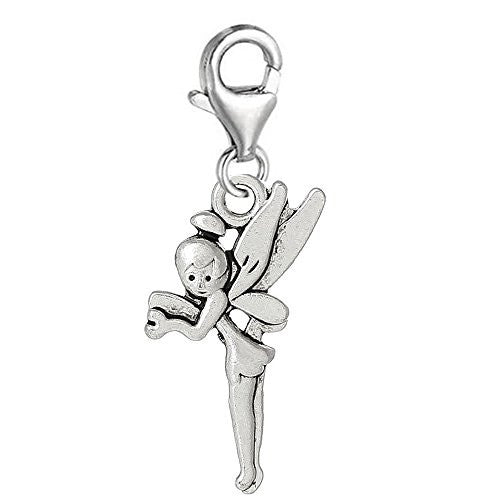 Beautiful Angel Butterfly Charm Clip On Pendant for European Charm Jewelry w/ Lobster Clasp - Sexy Sparkles Fashion Jewelry