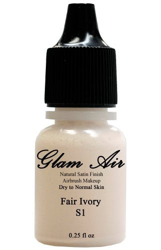Airbrush Makeup Foundation Satin S1 Fair Ivory Water-based Makeup Lasting All Day 0.25 Oz Bottle