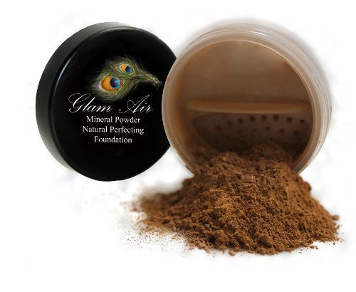 Glam Air Mineral Foundation, Natural Perfection Powder Foundation Compare with Bare Minerals and MAC Mineralize (MEDIUM/DARK) - Sexy Sparkles Fashion Jewelry - 1