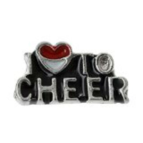 Beautiful I Love To Cheer Floating Charms For Glass Living Memory Locket - Sexy Sparkles Fashion Jewelry