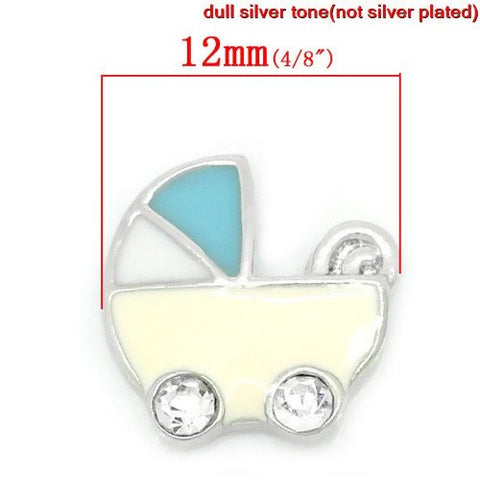 Stroller Floating Charms For Glass Living Memory Lockets - Sexy Sparkles Fashion Jewelry - 3