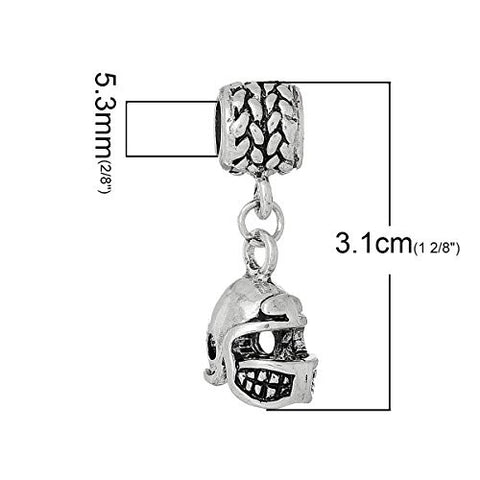 Football Helmet Charm Compatible with European Snake Chain Charm Bracelet - Sexy Sparkles Fashion Jewelry - 3