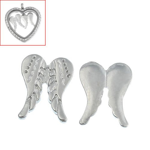 Wings Floating Charms For Glass Living Memory Lockets - Sexy Sparkles Fashion Jewelry - 3