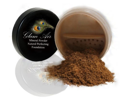 Glam Air Mineral Foundation, Natural Perfection Powder Foundation Compare with Bare Minerals and MAC Mineralize (MEDIUM/DARK) - Sexy Sparkles Fashion Jewelry - 2
