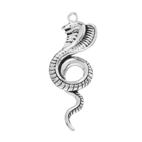Cobra Snake Charm Pendant for Necklace