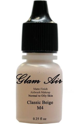 Airbrush Makeup Foundation Matte M2 Natural Ivory and M4 Classic Beige Water-based Makeup Lasting All Day 0.25 Oz Bottle By Glam Air - Sexy Sparkles Fashion Jewelry - 3