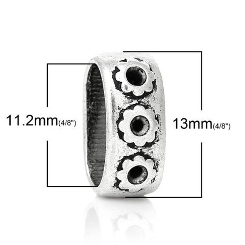 Charm Beads for Leather Bracelet/watch Bands or Wrist Bands (Flower Pattern) - Sexy Sparkles Fashion Jewelry - 2