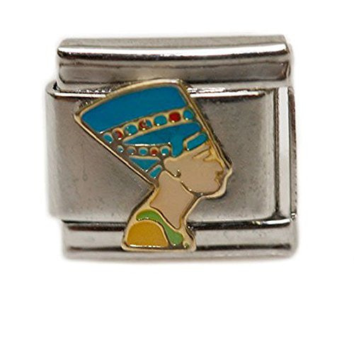 Ancient Egyptian Queen Nefertiti Italian Link Bracelet Charm