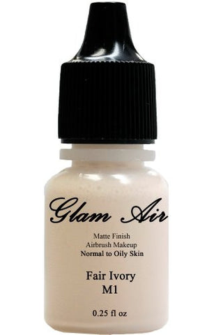 Airbrush Makeup Foundation Matte Finish M1 Fair Ivory and M3 Natural Nude Water-based Makeup Lasting All Day 0.25 Oz Bottle By Glam Air - Sexy Sparkles Fashion Jewelry - 2