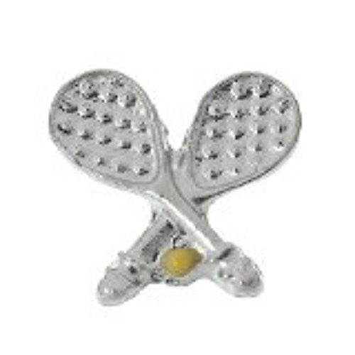 Tennis Racket Floating Charm for Glass Living Memory Locket Pendant - Sexy Sparkles Fashion Jewelry