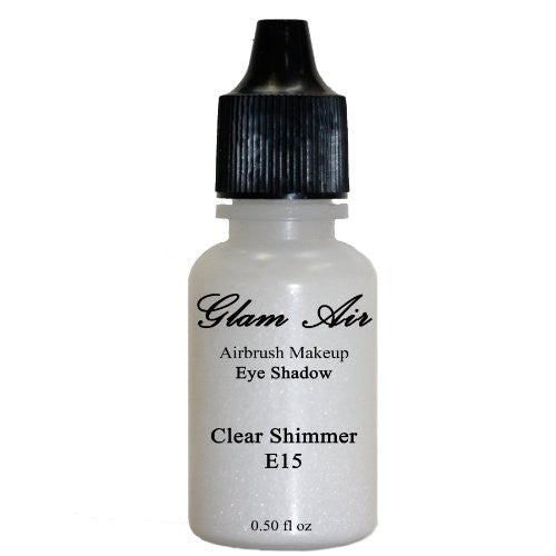 Large Bottle Glam Air Airbrush E15 Clear Shimmer Eye Shadow Water-based Makeup - Sexy Sparkles Fashion Jewelry - 1