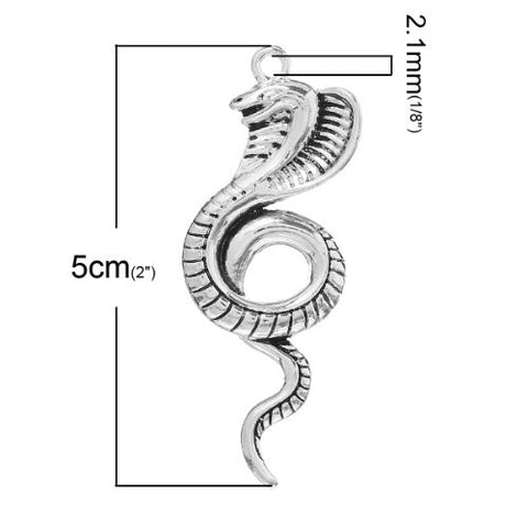 Cobra Snake Charm Pendant for Necklace - Sexy Sparkles Fashion Jewelry - 2