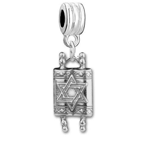 Jewish Hebrew Sefer Torah Scroll Charm Bead for Snake Chain Bracelet - Sexy Sparkles Fashion Jewelry