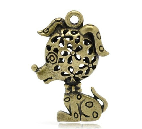 Dog Hallow Charm Pendant for Necklace - Sexy Sparkles Fashion Jewelry - 4