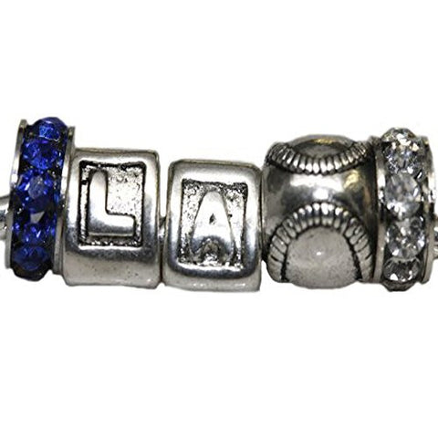 Dodgers Theme Charm Beads for Snake Chain Charm Bracelet - Sexy Sparkles Fashion Jewelry - 1