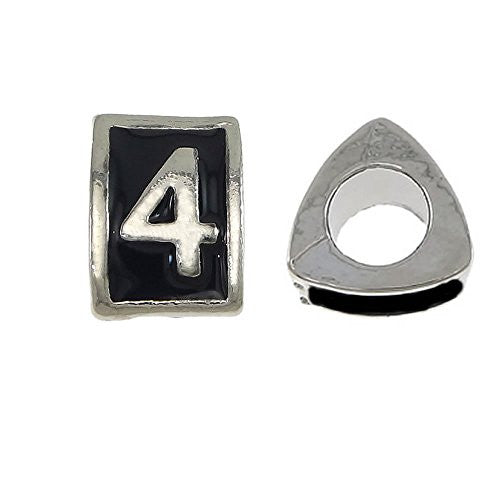 Triangle Number 4 Charm Bead for European Snake Chain Charm Bracelet - Sexy Sparkles Fashion Jewelry - 1