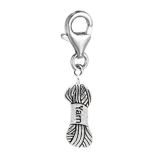 Clip on Yarn Charm Pendant for European Jewelry w/ Lobster Clasp - Sexy Sparkles Fashion Jewelry