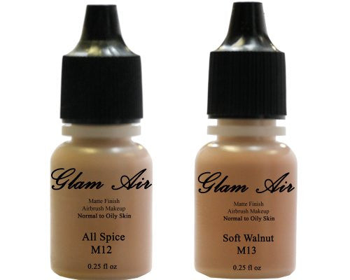 Glam Air Airbrush Water-based Foundation in Set of Two (2) Assorted  Matte Shades M12-M130.25oz - Sexy Sparkles Fashion Jewelry - 1