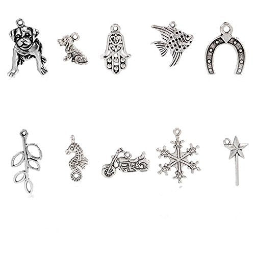 10 Mixed Charms for Necklace Charms Pendants - Sexy Sparkles Fashion Jewelry