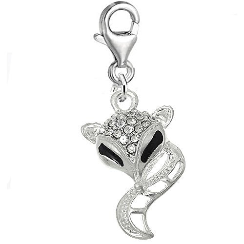 Fox Clip on for Bracelet Charm Pendant for European Charm Jewelry w/ Lobster Clasp - Sexy Sparkles Fashion Jewelry