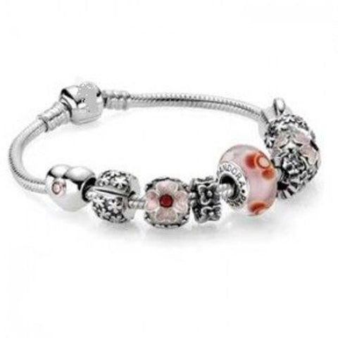 8.5 Inches Snake Chain Bead Barrel Clasp European Bracelet fits European Charms - Sexy Sparkles Fashion Jewelry - 4