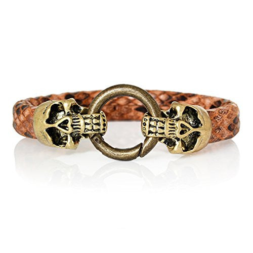 Bronze Pink Snake Style Fashion Bracelet with Snake Clasp 22cm X1.5cm(8 5/8 X 5/8) - Sexy Sparkles Fashion Jewelry - 1