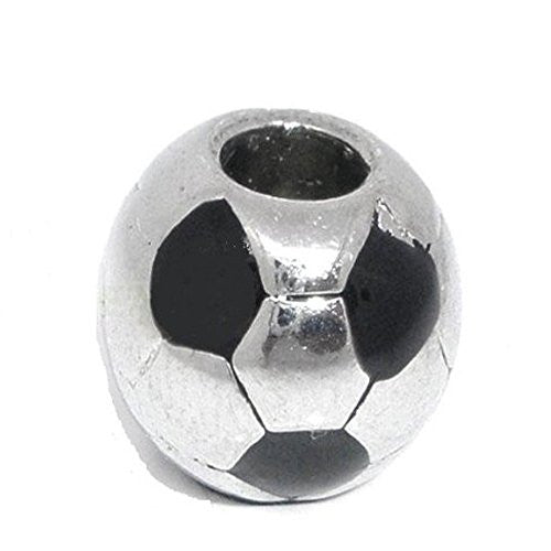 Design Soccer Ball EuropeanCharm Compatible with European Snake Chain Charm Bracelet