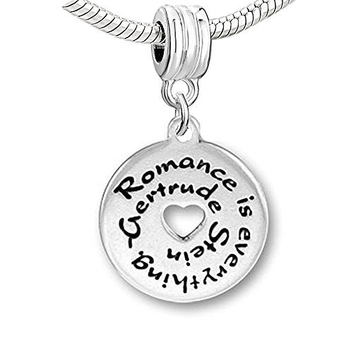 Romance Is Everything with Heart Charm Bead Compatible with European Snake Chain Bracelet